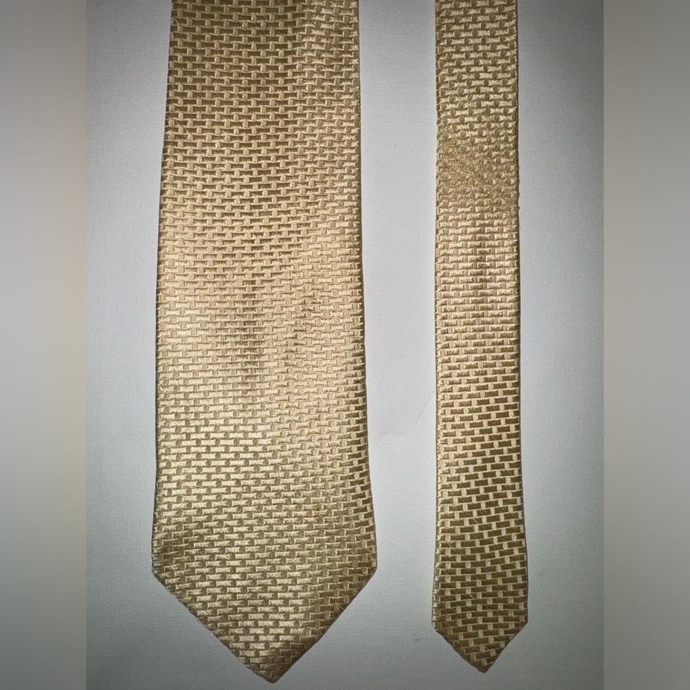 Valentino Gold Silk Tie